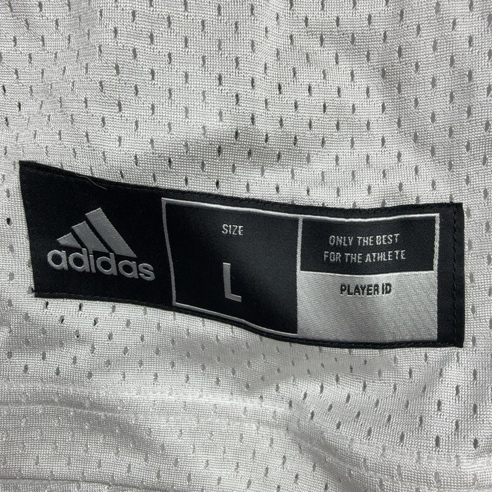 Adidas Shirt Mens Large White Emmaus 40 Football Jersey Mesh Athletic Top